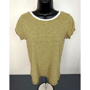 We The Free People Striped Clare Tee T-Shirt Small Americana Preppy Surf Boho Re